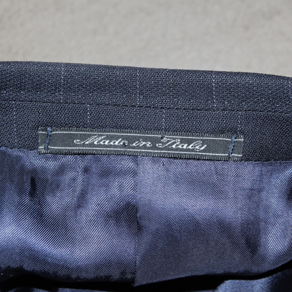 E. ZEGNA SUPER 100's navy double breasted 40R US - Picture 6 of 7